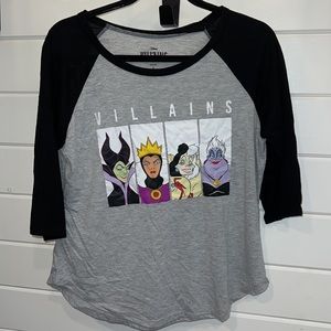 Disney Villains Tshirt vintage baseball style